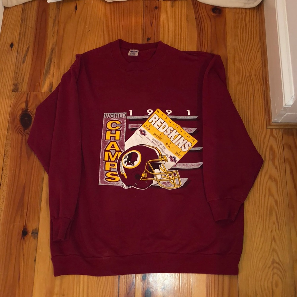 A crew neck sweatshirt